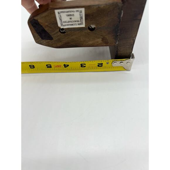 Man Modern Abstract Art Wood Sculture Thinking Book End Tranquility Handcrafted - Picture 8 of 16